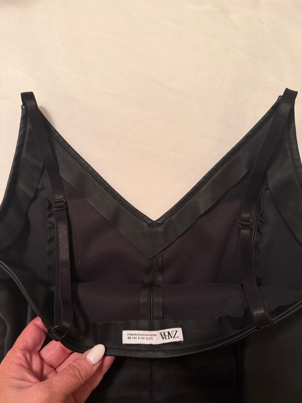 Zara faux leather crop tank. - Picture 4 of 5